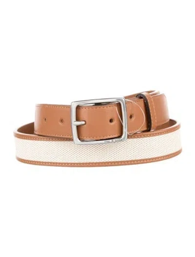Pre-owned Rag & Bone Skinny Canvas Belt In Brown