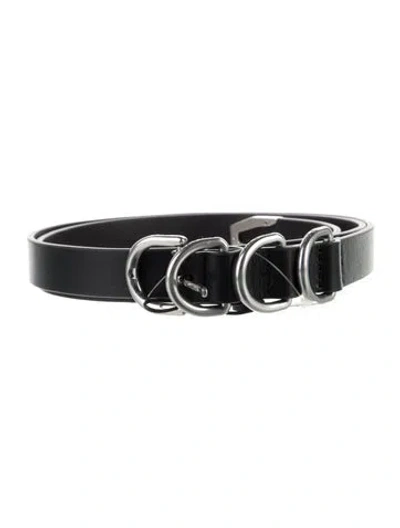 Pre-owned Rag & Bone Skinny Leather Belt In Black