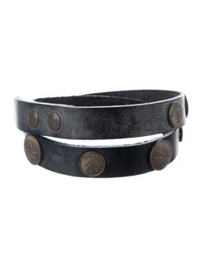 Pre-owned Rag & Bone Skinny Leather Belt In Black