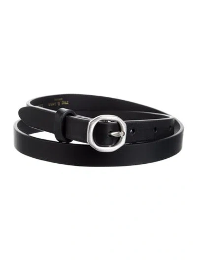 Pre-owned Rag & Bone Skinny Leather Belt In Black