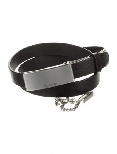 Pre-owned Rag & Bone Skinny Leather Belt In Black