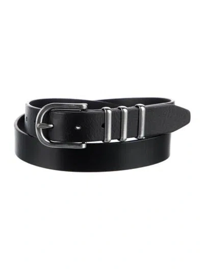 Pre-owned Rag & Bone Skinny Leather Belt In Black