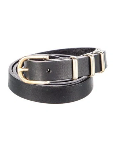 Pre-owned Rag & Bone Skinny Leather Belt In Black