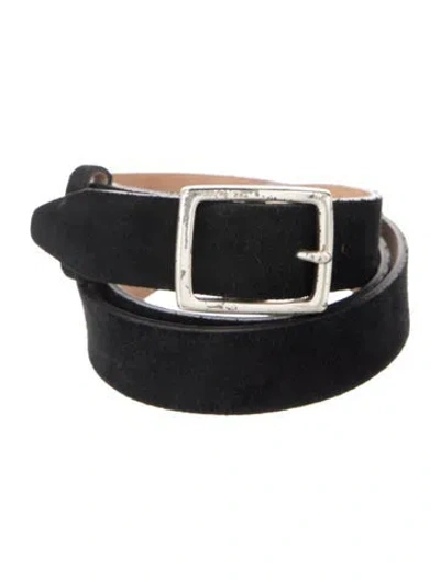 Pre-owned Rag & Bone Skinny Leather Belt In Black