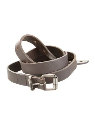 Pre-owned Rag & Bone Skinny Leather Belt In Brown