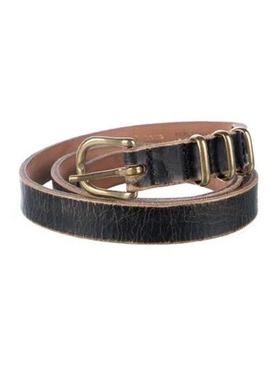 Pre-owned Rag & Bone Skinny Leather Belt In Brown