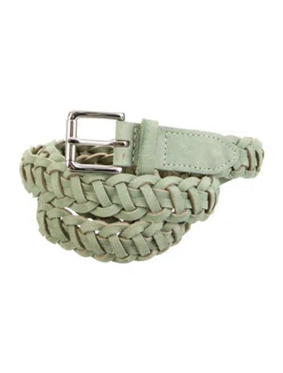 Pre-owned Rag & Bone Skinny Leather Belt In Green