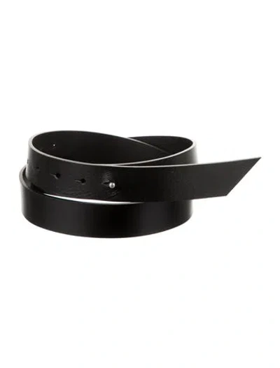 Pre-owned Rag & Bone Skinny Leather Belt Kit W/ Tags In Black