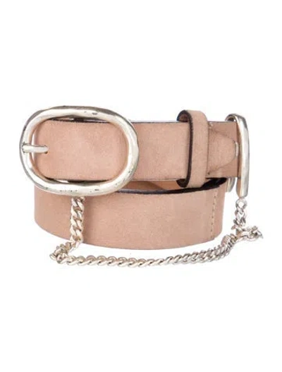 Pre-owned Rag & Bone Skinny Leather Belt In Neutral