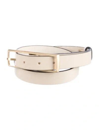 Pre-owned Rag & Bone Skinny Leather Belt In Neutral