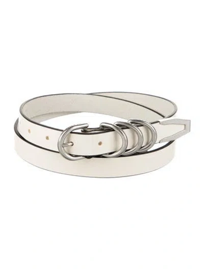 Pre-owned Rag & Bone Skinny Leather Belt In Neutral