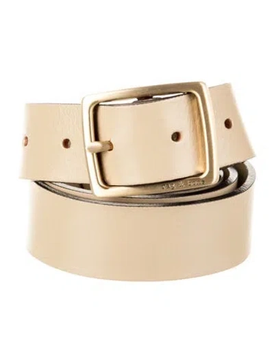 Pre-owned Rag & Bone Skinny Leather Belt In Neutral