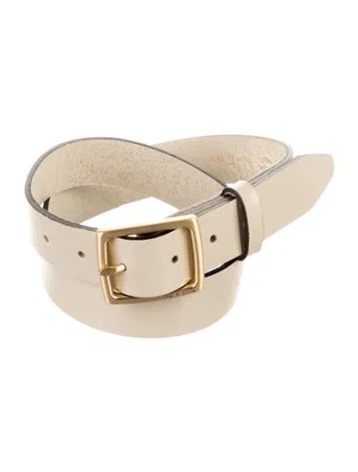 Pre-owned Rag & Bone Skinny Leather Belt In Neutral