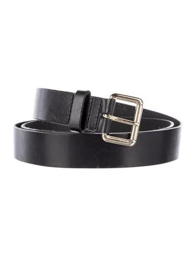 Pre-owned Rag & Bone Skinny Leather Waist Belt In Black