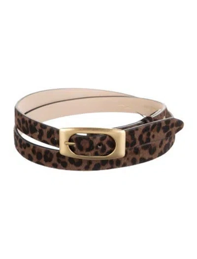 Pre-owned Rag & Bone Skinny Leather Waist Belt In Brown