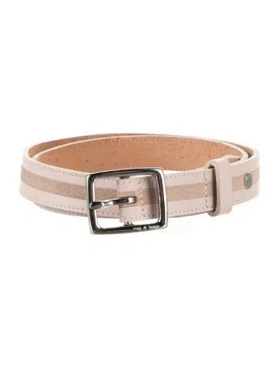 Pre-owned Rag & Bone Skinny Leather Waist Belt In Pink