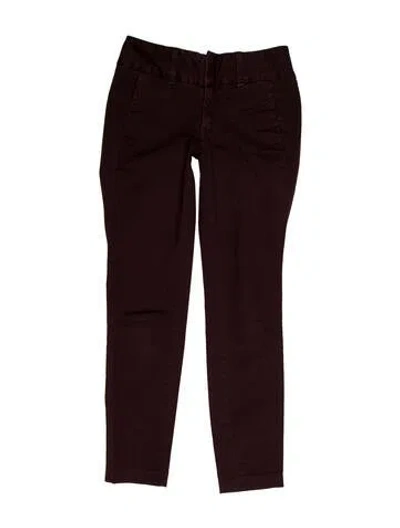 Pre-owned Rag & Bone Skinny Leg Pants In Burgundy
