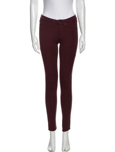 Pre-owned Rag & Bone Skinny Leg Pants In Burgundy
