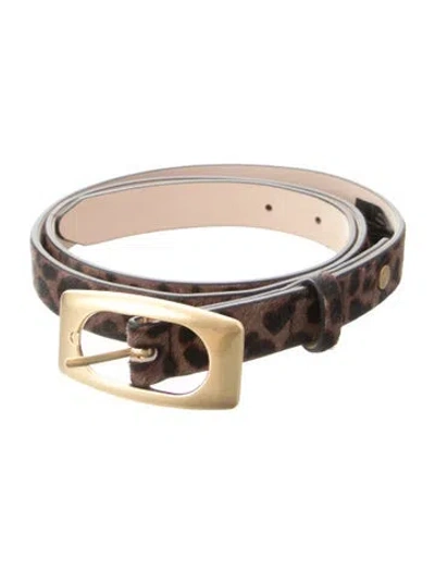 Pre-owned Rag & Bone Skinny Ponyhair Belt In Brown