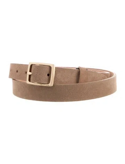 Pre-owned Rag & Bone Skinny Suede Belt W/ Tags In Neutrals