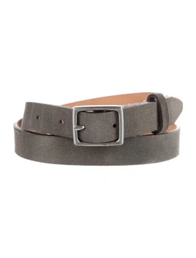 Pre-owned Rag & Bone Skinny Suede Waist Belt In Grey
