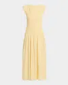 Rag & Bone Skye Smocked Drop-waist Maxi Dress In Yellow