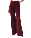 Rag & Bone Skylar High Waist Corduroy Flare Pants In Burgundy