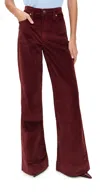 Rag & Bone Womens Brgdy Skylar High-rise Corduroy Cotton And Modal-blend Trousers In Burgundy