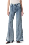 Rag & Bone Skylar High-rise Clementine Wide Leg Flare In Blue