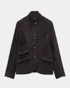Rag & Bone Button Corduroy Jacket In Brown