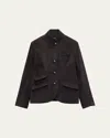 Rag & Bone Button Corduroy Jacket In Brown