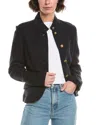 Rag & Bone Slade Cropped Wool-blend Jacket In Blue
