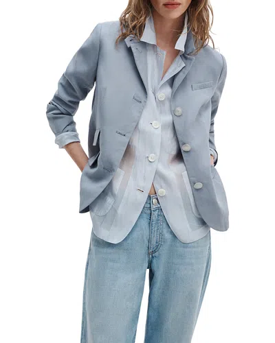 Rag & Bone Slade Linen Blazer In Gray