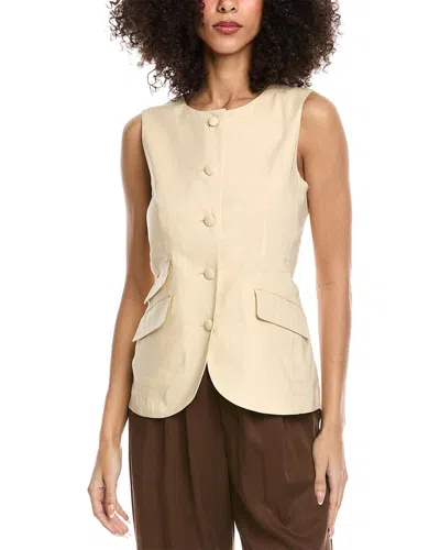 Rag & Bone Slade Linen-blend Vest In Neutral