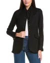 Rag & Bone Slade Long Japanese Wool Blazer In Black