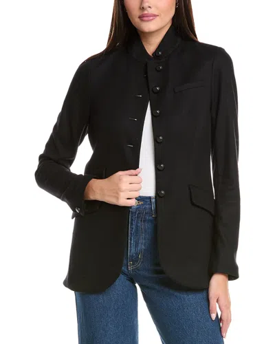 Rag & Bone Slade Long Japanese Wool Blazer In Black