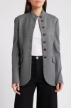 Rag & Bone Slade Long Ponte Knit Blazer In Gray
