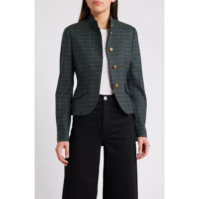 RAG & BONE RAG & BONE SLADE PLAID CROP WOOL BLEND BLAZER