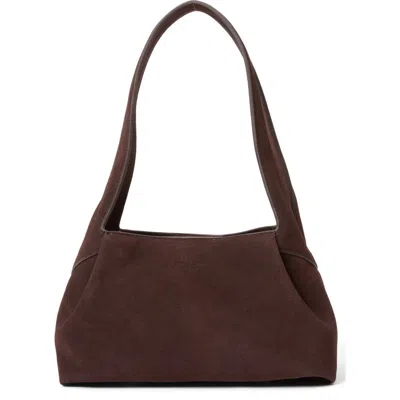 Rag & Bone Slade Suede Shoulder Bag In Chocolate