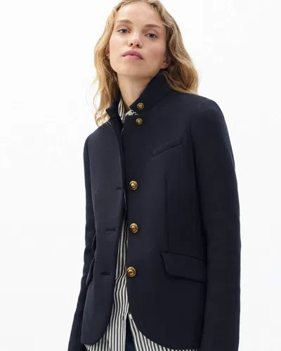 Rag & Bone Slade Textured Knit Blazer In Blue
