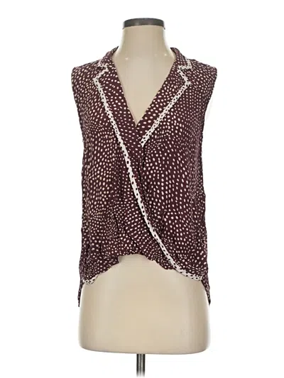 Pre-owned Rag & Bone Sleeveless Blouse In Burgundy