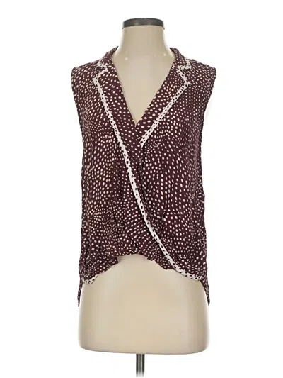Pre-owned Rag & Bone Sleeveless Blouse In Burgundy