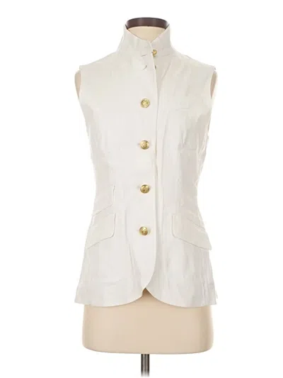 Pre-owned Rag & Bone Sleeveless Button Down Shirt In Ivory