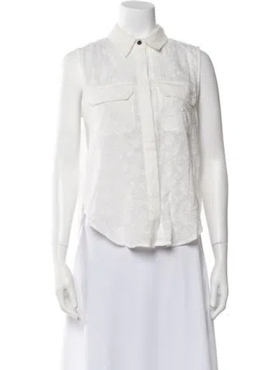 Pre-owned Rag & Bone Sleeveless Button-up Top In Neutral