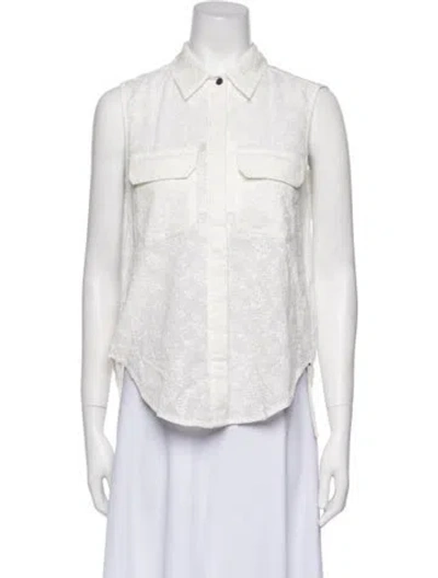 Pre-owned Rag & Bone Sleeveless Button-up Top In Neutral