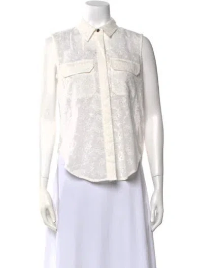 Pre-owned Rag & Bone Sleeveless Button-up Top In Neutral