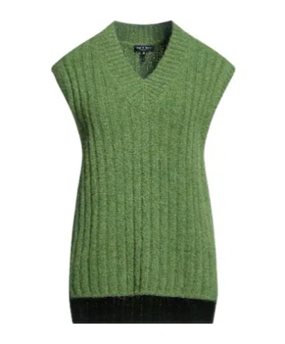 Rag & Bone Sleeveless Knit Top In Green