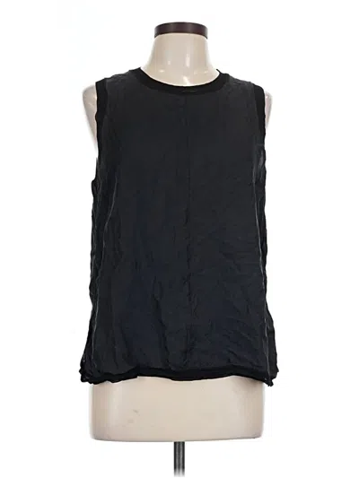 Pre-owned Rag & Bone Sleeveless Silk Top Black Crew Neck Tops