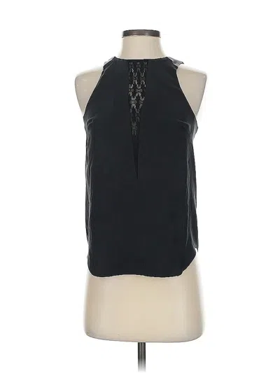 Pre-owned Rag & Bone Sleeveless Silk Top Black Halter Neckline Tops