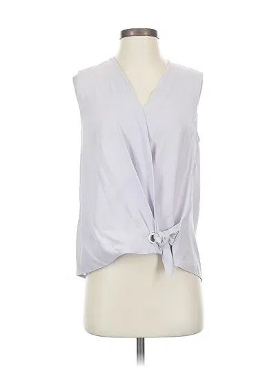 Pre-owned Rag & Bone Sleeveless Silk Top Gray Plunge Neckline Tops